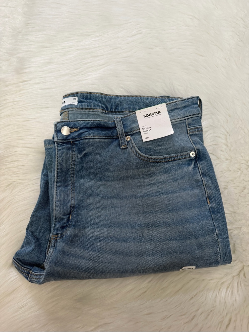 SONOMA Curvy Blue High Rise Super stretch Skinny Jeans Sz 18W